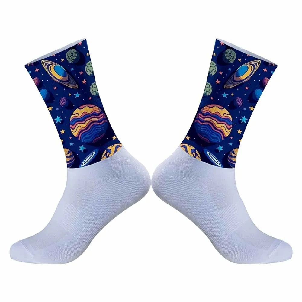 ใหม่Breathable 2024 และกระจายความร้อนกีฬากลางแจ้งถุงเท้า,Unisexกลางลูกวัวถุงเท้าขี่จักรยาน,กีฬาถุงเท้าจักรยาน