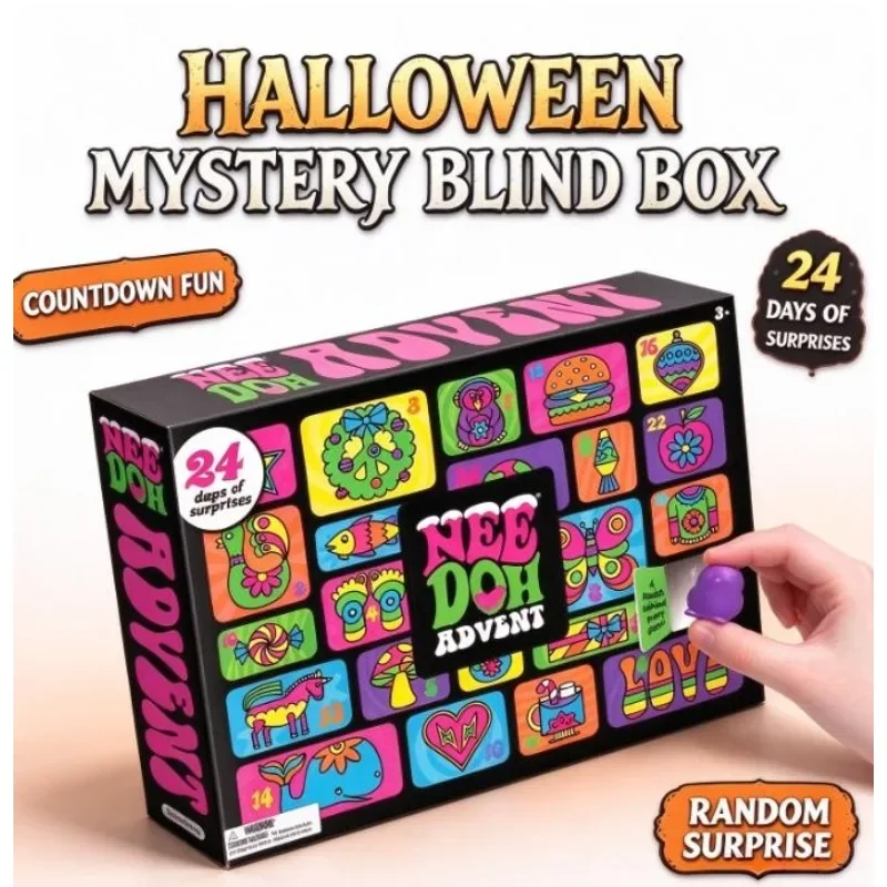 2026 New  Christmas Arrival Calendar 24 Day Countdown Blind Box 3D PVC Pinch Stress Relief Festival Surprise Gift