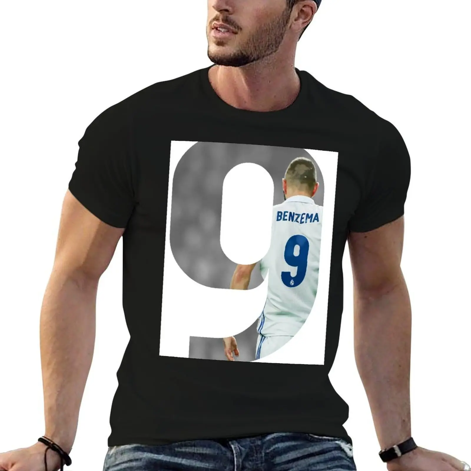 

shirts 100% men funny cotton shirt man 9 Karim t summer Benzema t man T-Shirt t shirt