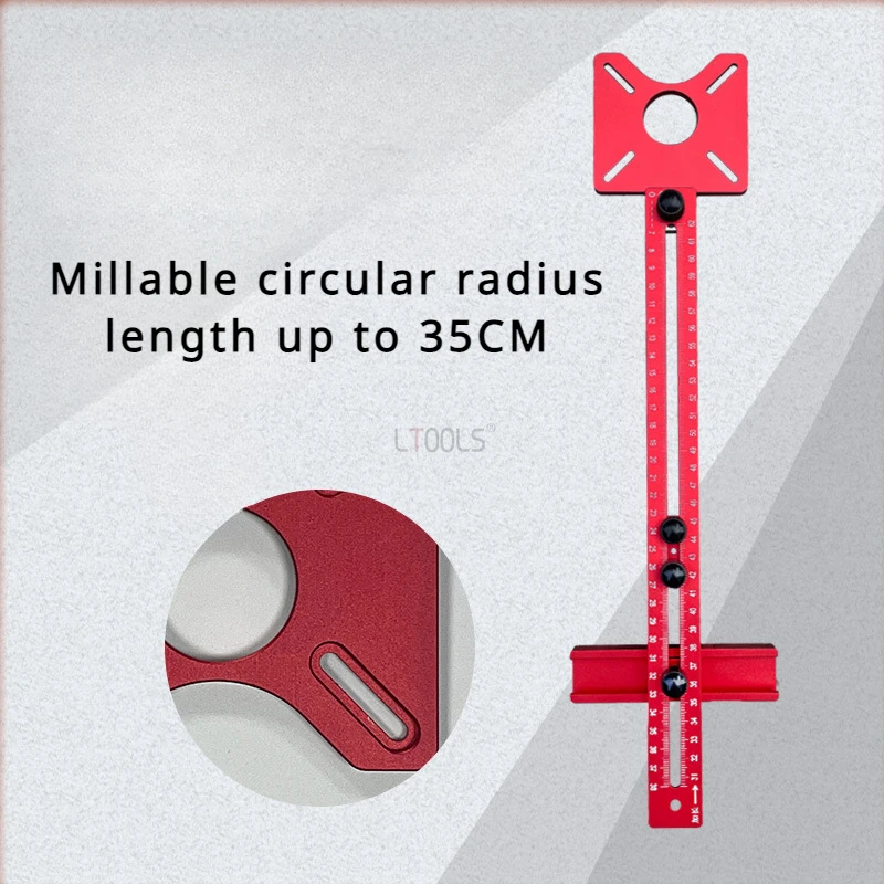 Milling Groove Bracket com Base, Woodworking Router, Circle Jig para aparar máquina, carpintaria, ferramentas de guia de corte