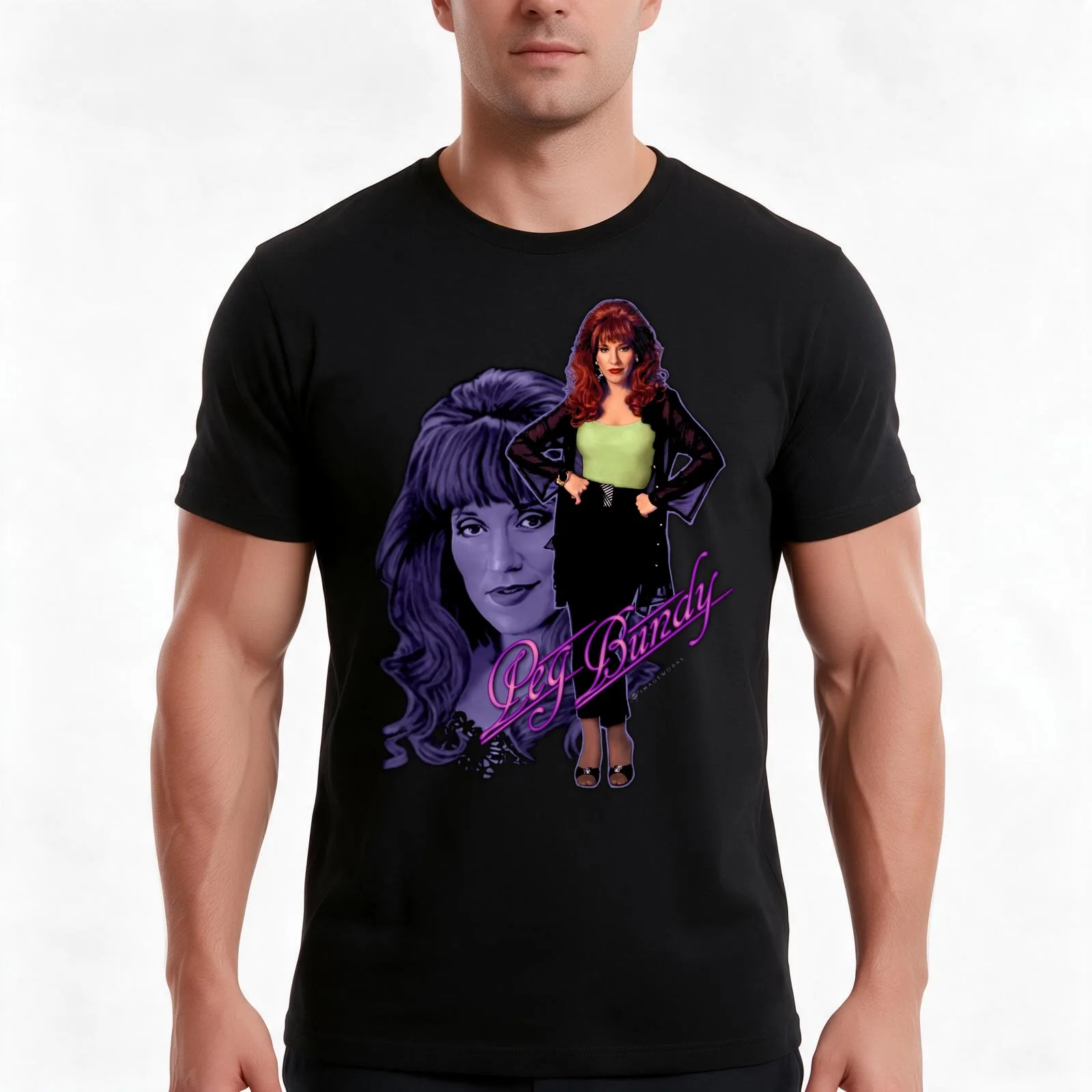 Peg Bundy T-Shirt, Summer Casual Cotton Tee, Oversized Streetwear Tops, Vintage Graphic Print, Loose Fit Short Sleeve