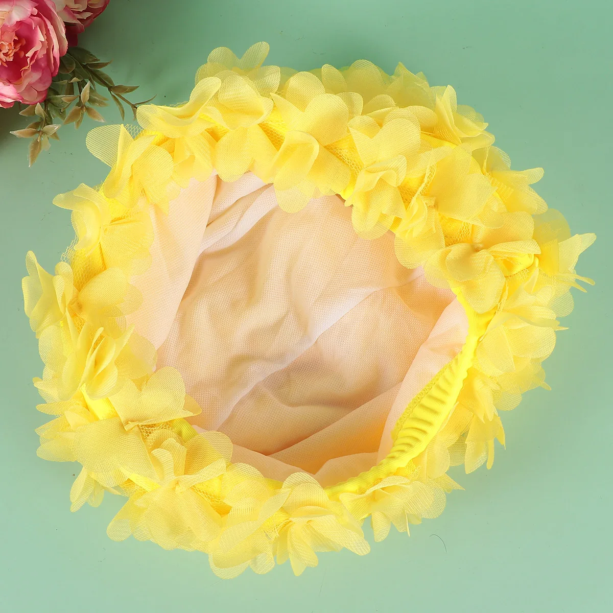 

Large Swimming Hat Women Flower Cap Floral Waterproof Breathable Caps for Girls Women's Swimmers