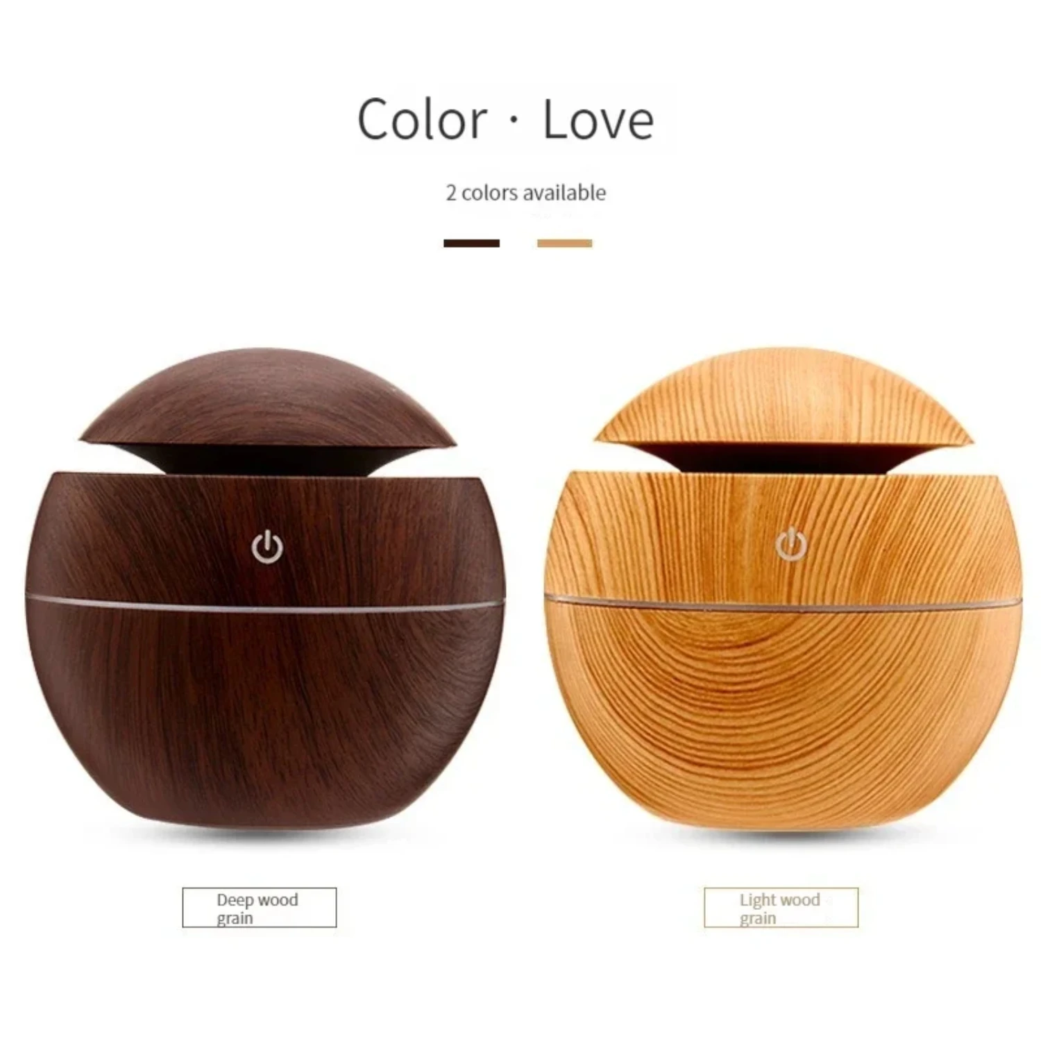 Humidificateur d'air à ultrasons Wood Mars, supporter ficateur d'air, diffuseur avec pulvérisateur USB, parfum d'huiles essentielles, brume fraîche, maison et bureau