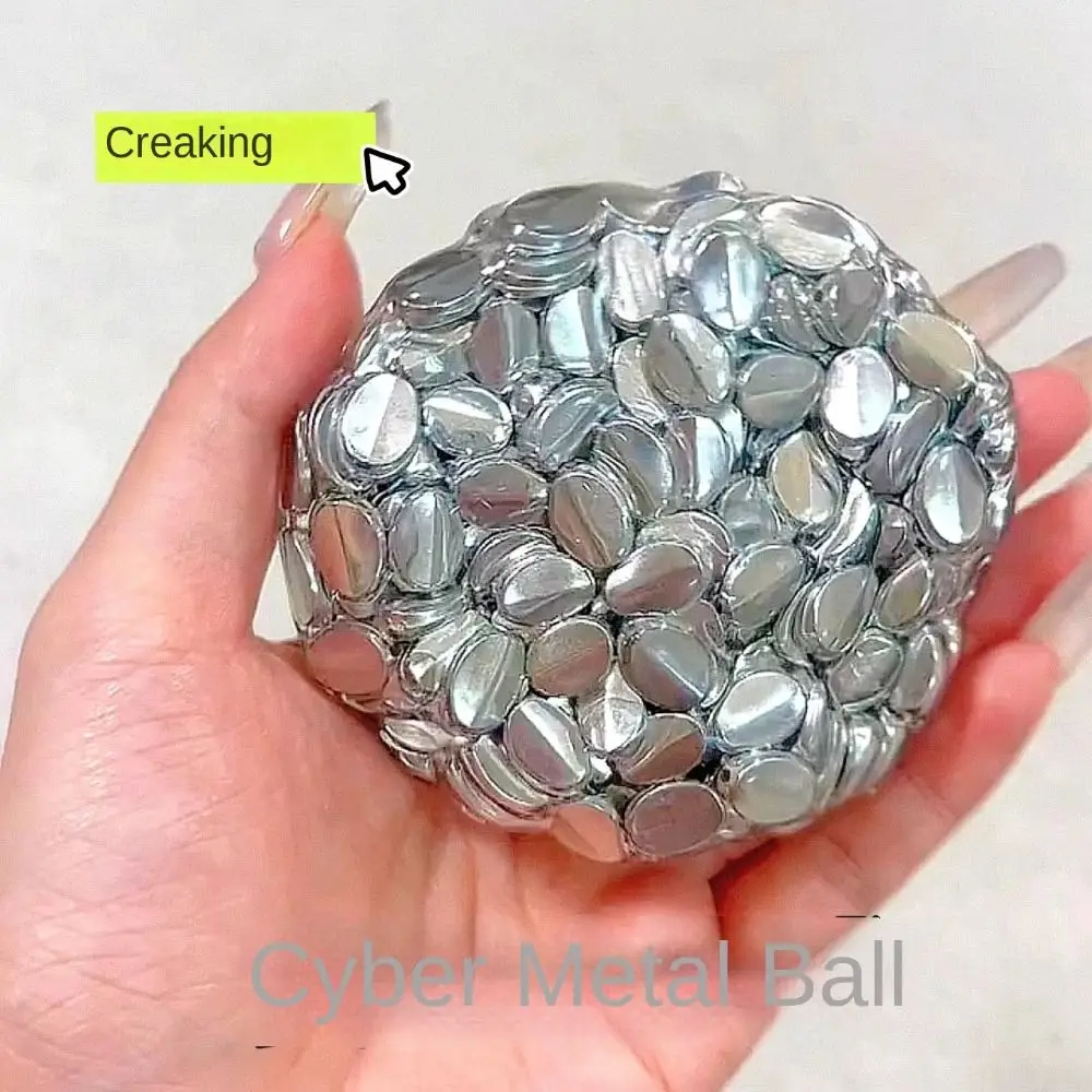 Creative Cool Explosive Bead Gold Silver Tube Bead Ball Decompression Toy Slow Rebound Toy Children Stress Relieving Toys