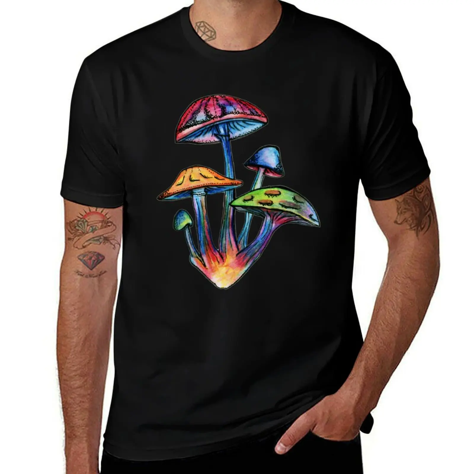 Cluster of Colored Shrooms T-Shirt Summer Holiday T-Shirt