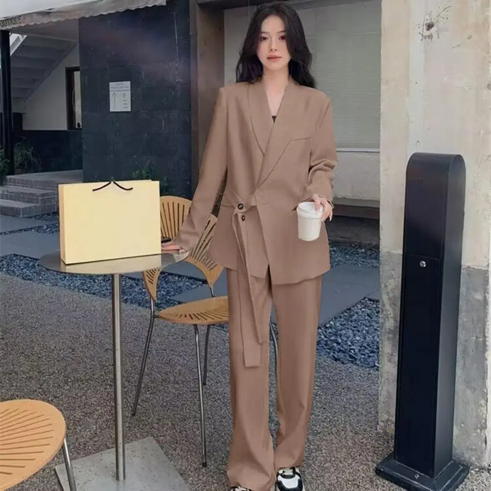 Casual Lapel Suit Coat Women Formal Suit Coat Stylish Women's Business Suit Coat Lapel Long Sleeve Side Button for Office