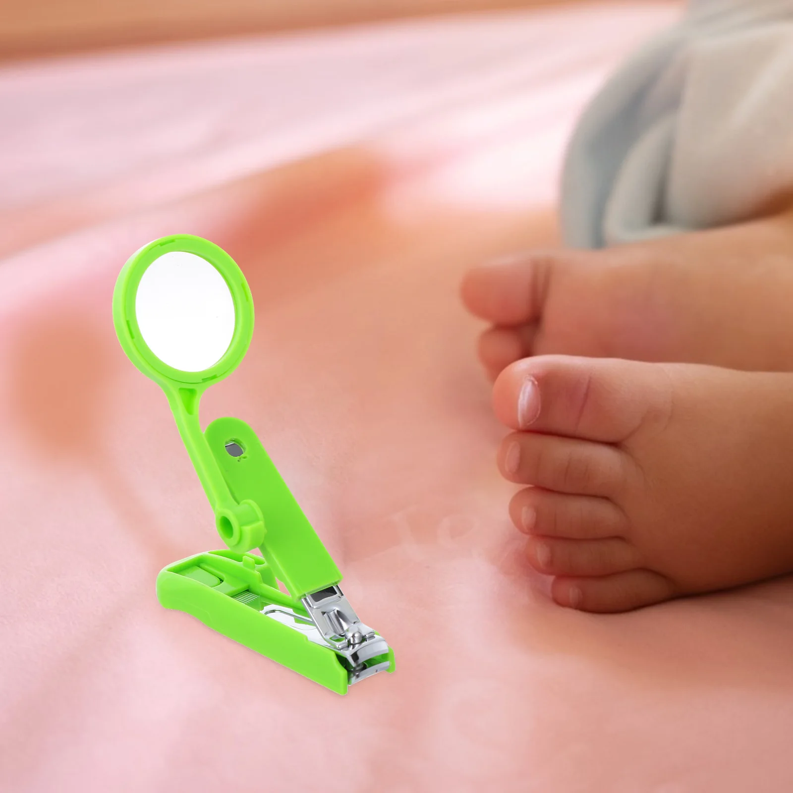 

Nail Clipper Magnifier Durable Plastic Steel Baby Toddler Nail Care Scissors Cutter Fingernail Toenail Pedicure Tools Portable
