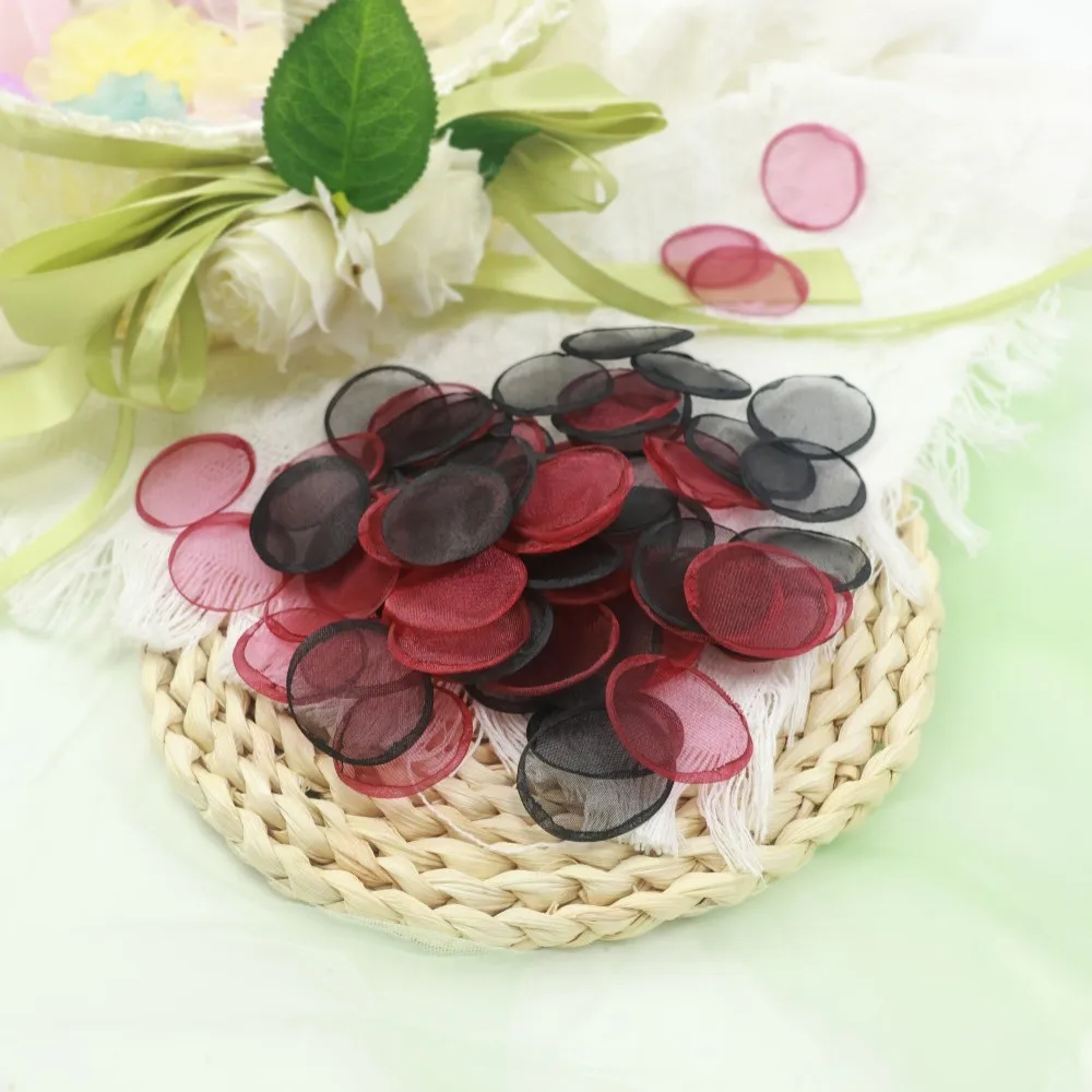 Halloween Ghost Wedding Confetti Black Red Mixed Organza Artificial Rose Petals for Photo Props Wedding Accessories