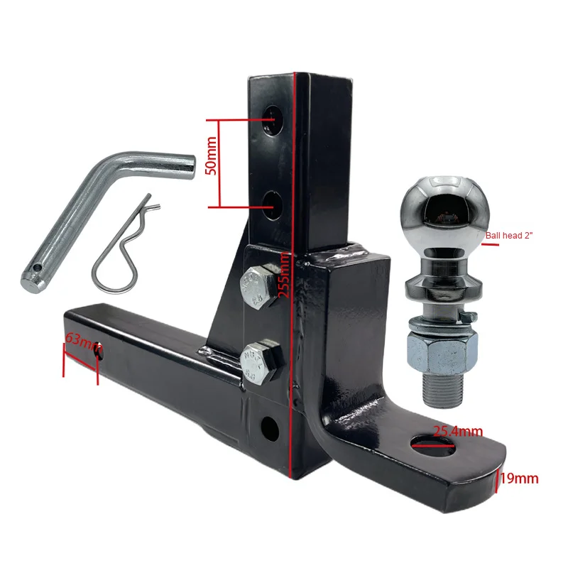 NDK Adjustable 10-Inch Alloy Steel Quick Connect Car Tail Towing Hook Trailer RV Restoration Tow Arm With 1000kg Capacity