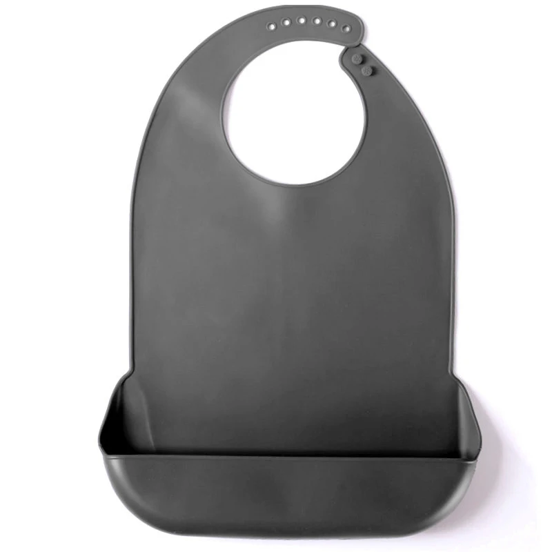 1/4Pcs Silicone Adult Bibs Adjustable Waterproof Adult Feeding Bibs with Crumb Catcher Clothing Protectors for Elderly Women Men image 3