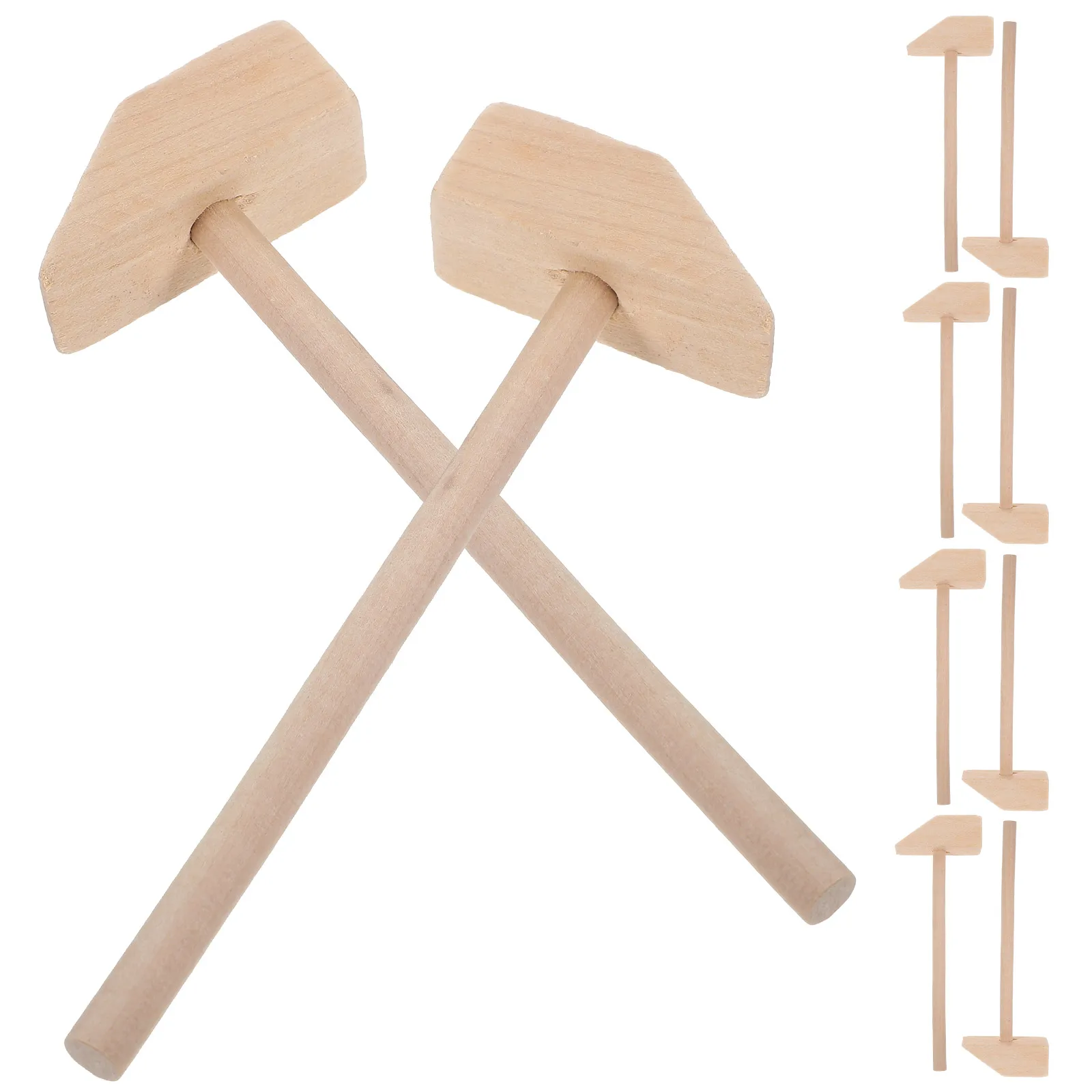 10 قطع من المطارق الخشبية الصغيرة، مطارق خشبية صغيرة للتدريب اليدوي وتطوير العضلات، لعبة ضرب خفيفة الوزن ومدمجة