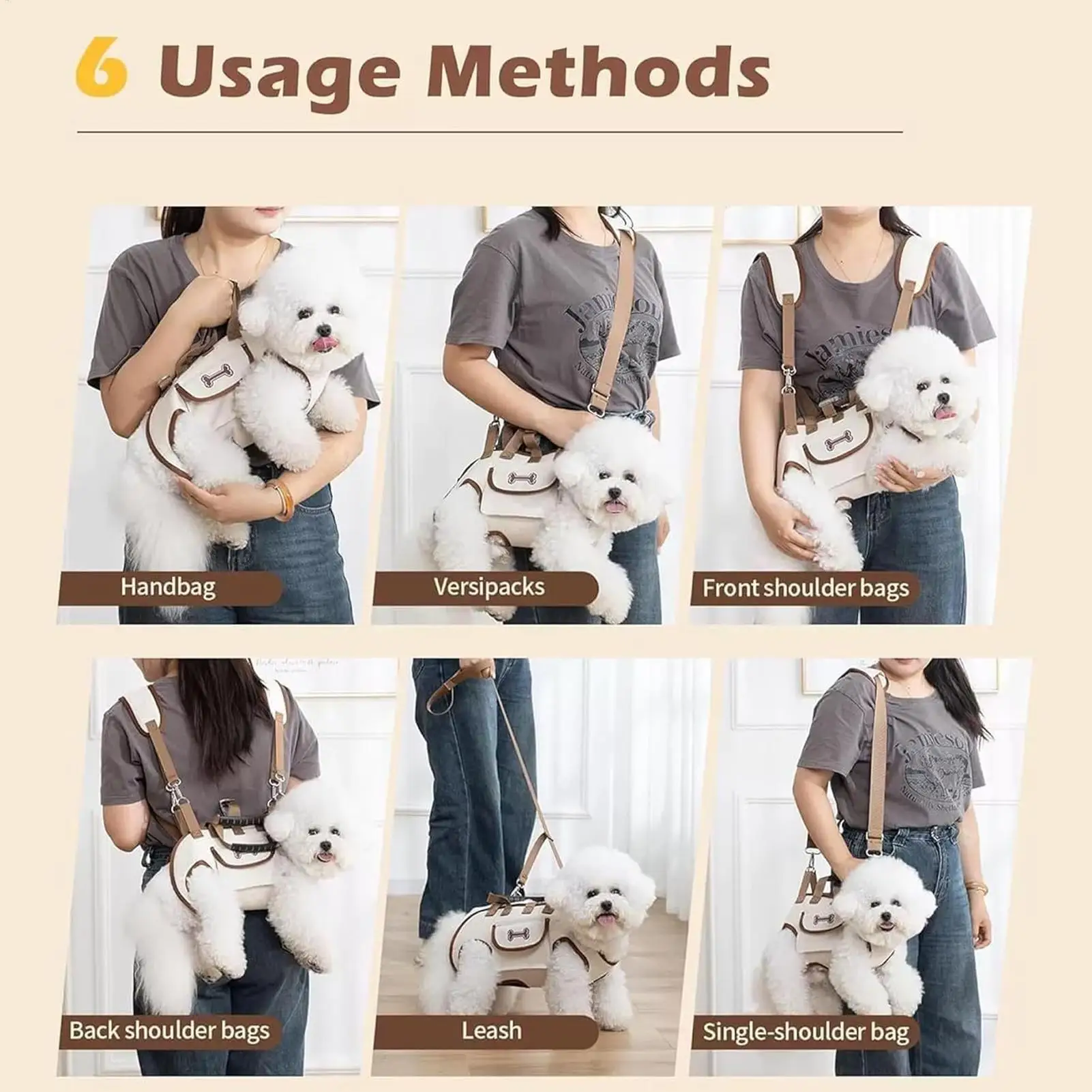 Katzen- und Hundetragetasche, atmungsaktive Welpentasche, freihändiger Reiserucksack für kleine Haustiere zum Wandern, Spazierengehen, im Freien und im Park. – Detail 8
