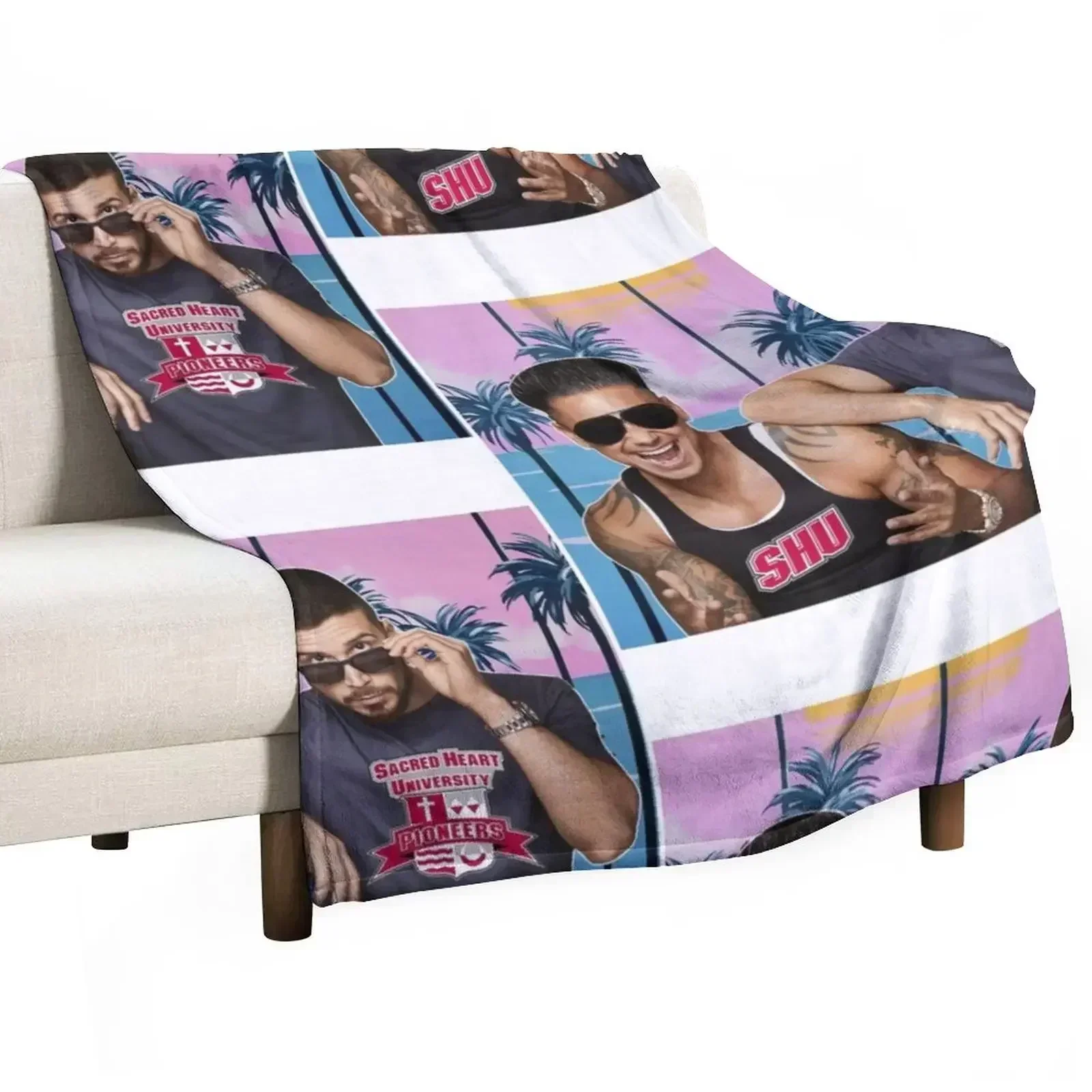 Vinny, Pauly D, & SHU 2 Throw Blanket Sofa Quilt Softest Blankets