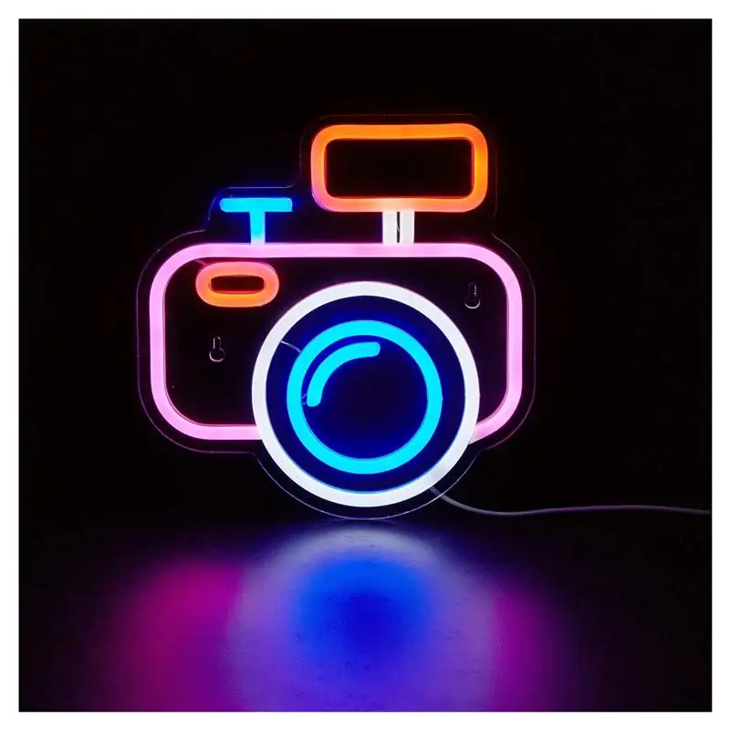 camera-neon-signs-for-bedroom-kids-room-bar-wedding-party-decoration-227cm×232cm