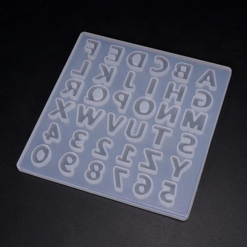 Home DIY Decor 1PC Crystal Epoxy Resin ilicone Mold Small/Large Alphabet Letter Number Casting Soft Multi-Purpose Baking Mould