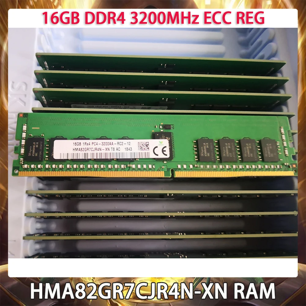 

For SK Hynix RAM 16GB DDR4 3200MHz ECC REG 1RX4 PC4-3200AA HMA82GR7CJR4N-XN Memory Works Perfectly Fast Ship High Quality