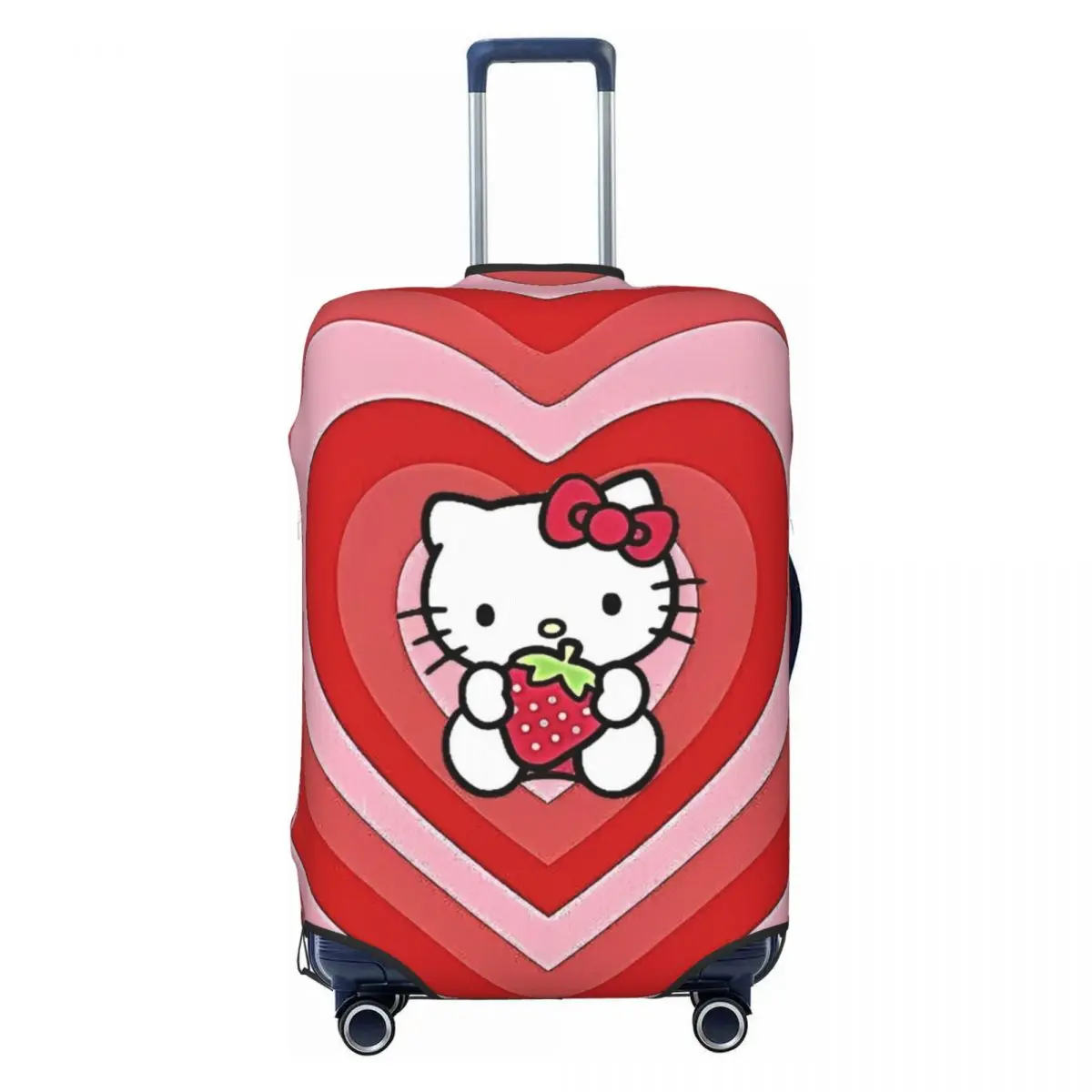 MINISO Hello Kitty Cinnamoroll Kuromi Heart Suitcase Cover Travel Protector Holiday Strectch Luggage Accesories