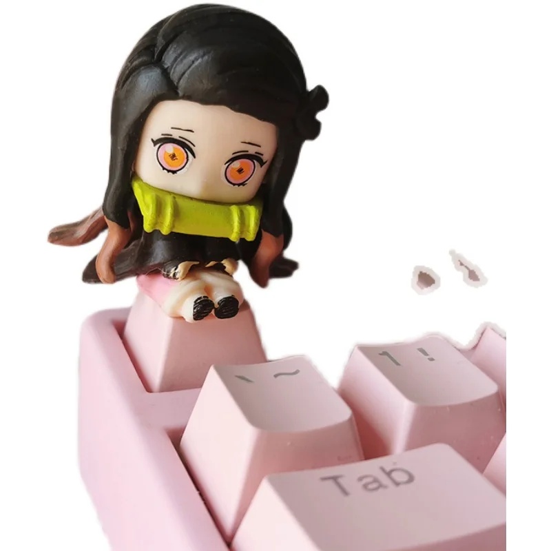 Ghost Slayer Blade You Bean Charcoal Jiro Personalized Keycap Mechanical Keyboard Transparent Creative Single Anime Girl Cute