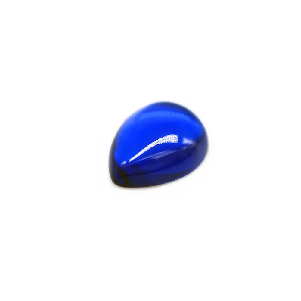 Pear Shaped Sapphire Smooth Polished Surface Teardrop Cabochon Flat Back Multiple Sizes to Choose