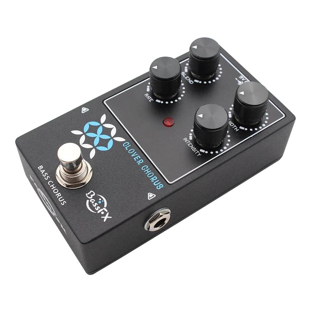 Fanmuzk CLOVER CHORUS Electric Bass Analog Chorus Pedal Blend Rate Width True Bypass for Stage Performance Home Recording