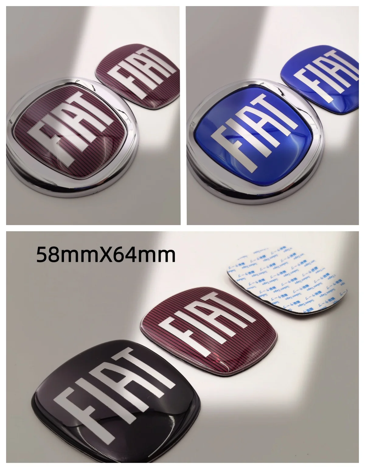 Emblema do Logo do Carro Fiat 500 para Capô Traseiro e Frontal, Logo do Capô e Logo Traseiro 64/85/90/95/100/120mm