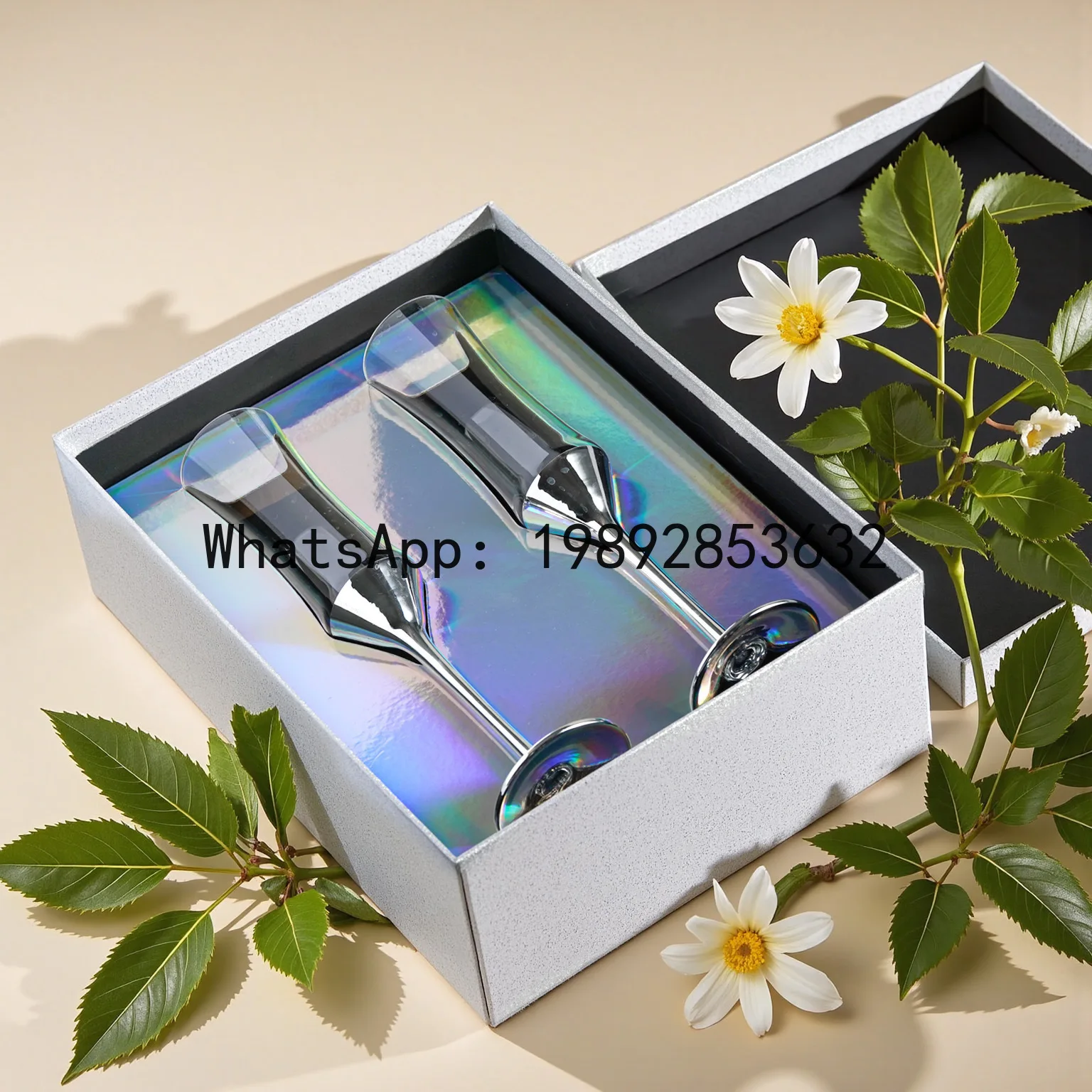 

Luxury champagne flutes set - crystal stem glasses for home, sweet wine glasses