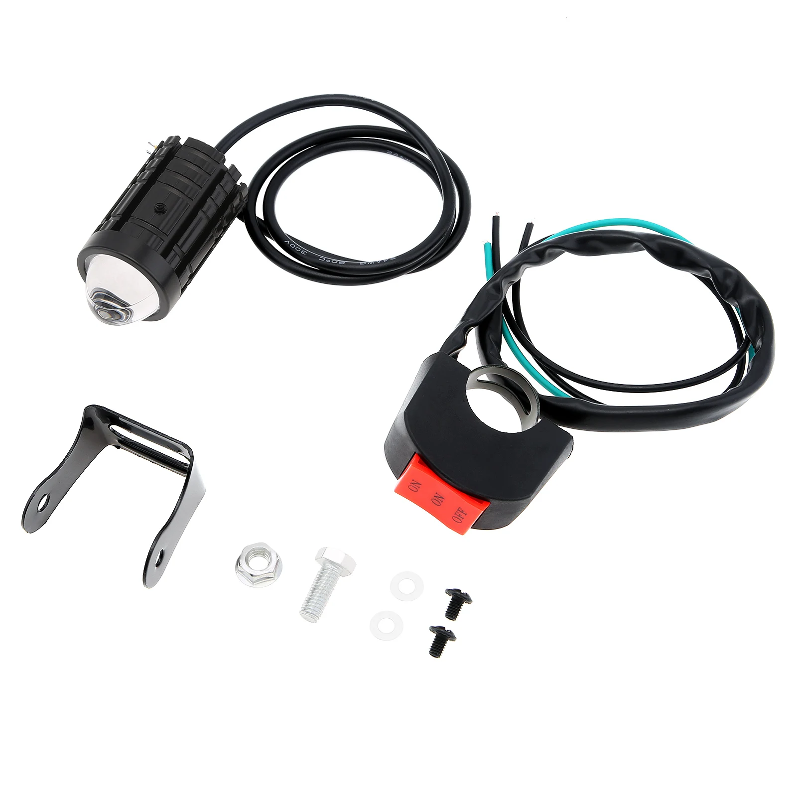 6000K LED Motorcycle Headlight Yellow White Dual Color High Low Beam LED Motorbike Headlamp for Tractor Truck ATV SUV Boat
