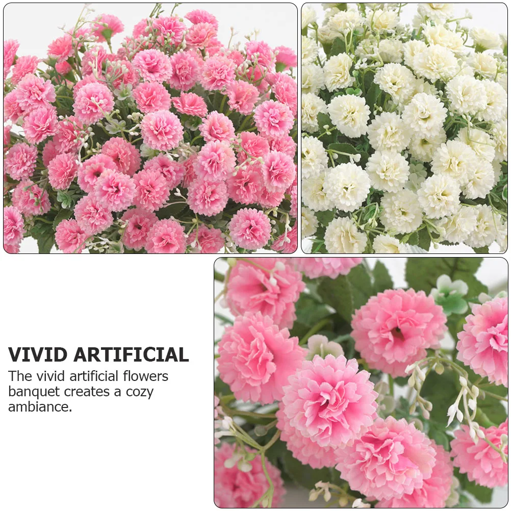 

2 Pcs Simulation Carnation Flowers Artificial Fake Simulated Decoration Wedding Plant