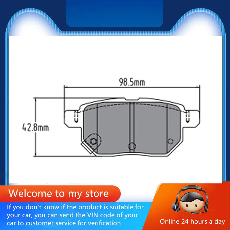 Rear Brake Pads-05012 For Baic Shenbao D50 X25 X35 U5 Zhida X3 / New Energy Ec5 Ex200 Ex260 Ex360 / Auto Parts