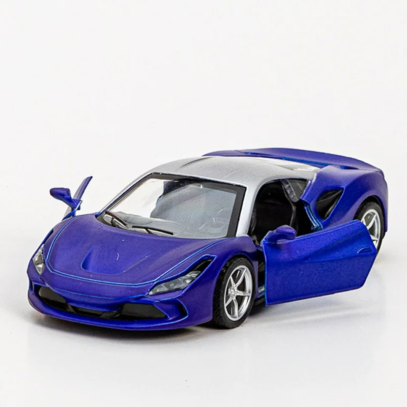 Jouet de voiture de sport pour enfants, Simulation de voiture en alliage, modèle de porte rétractable, ornement de gâteau, 1:36