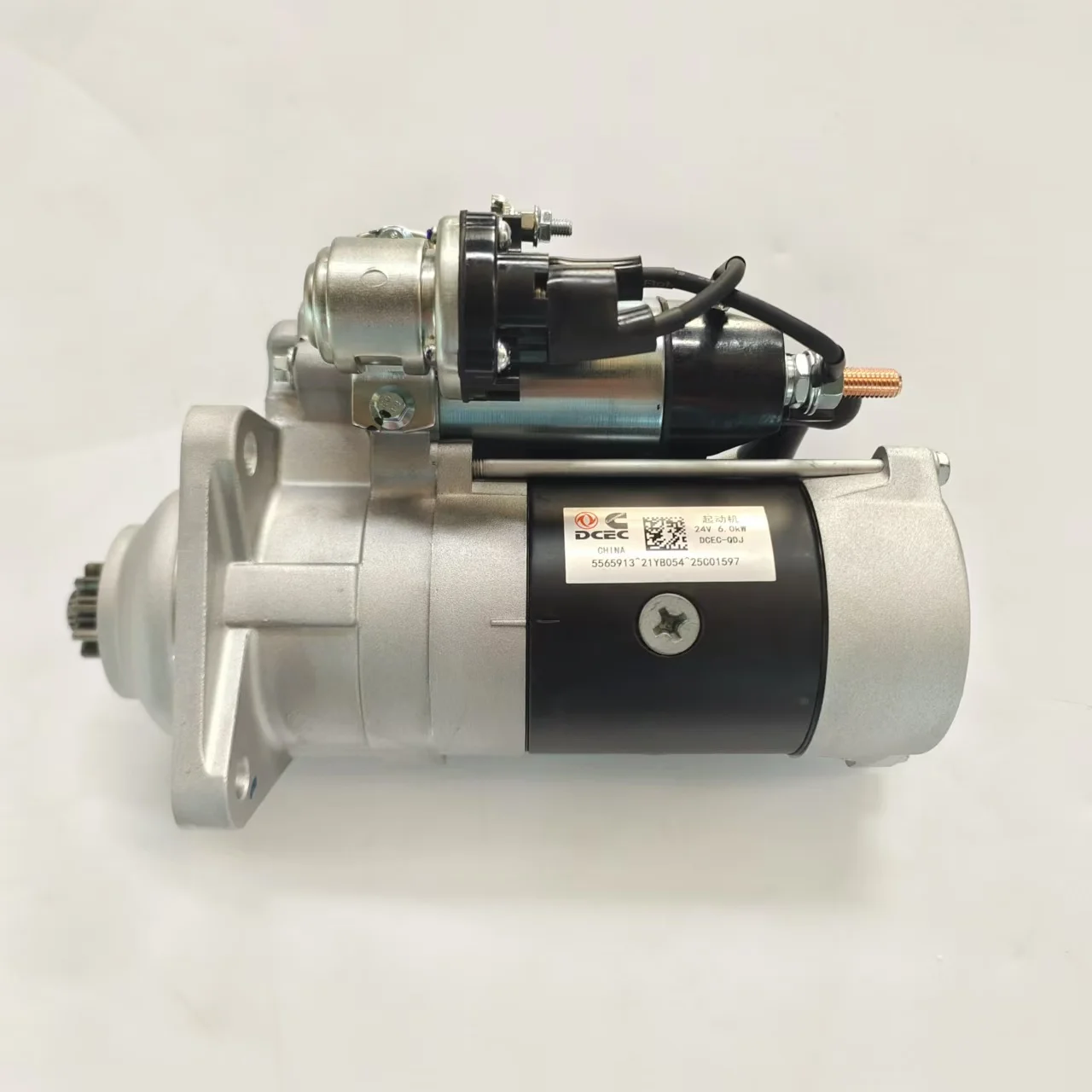 5565913 Genuine Starter Motor 24V 6KW 10 Teeth DCEC-QDJ Dongfeng Cummins for Diesel Engine Genset Spare Parts