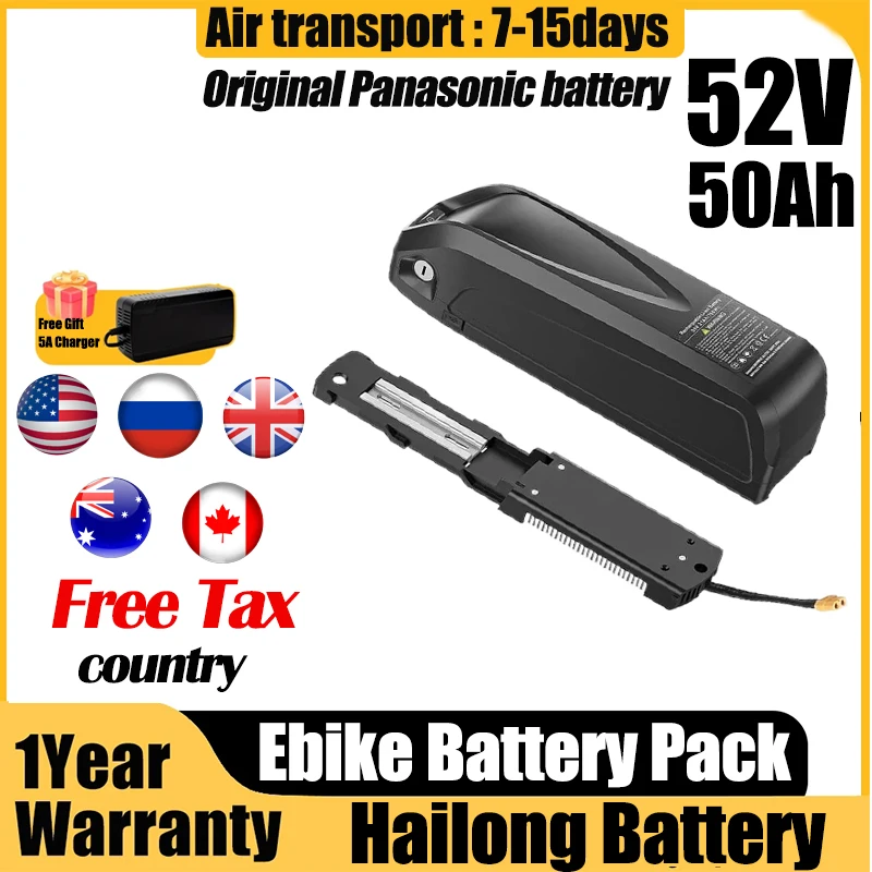 Ebike Elektrische Fiets Batterij Scooter Batterij  20ah 25ah 30ah 40ah 50ah 52V 2000W Lithium Batterij Fiets Conversieset Kit