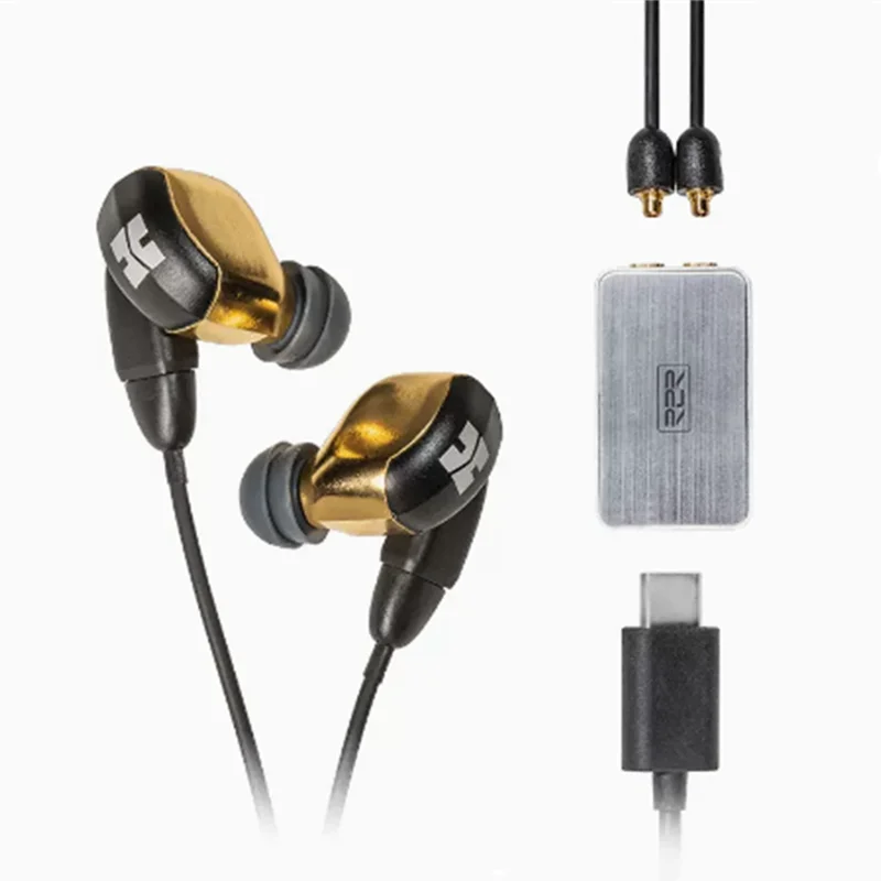 Hifiman RE2000 PRO Topologi Emas Diafragma Monitor In-Ear Driver Dinamis Earphone Earbud Noise Isolating Kabel Mudah