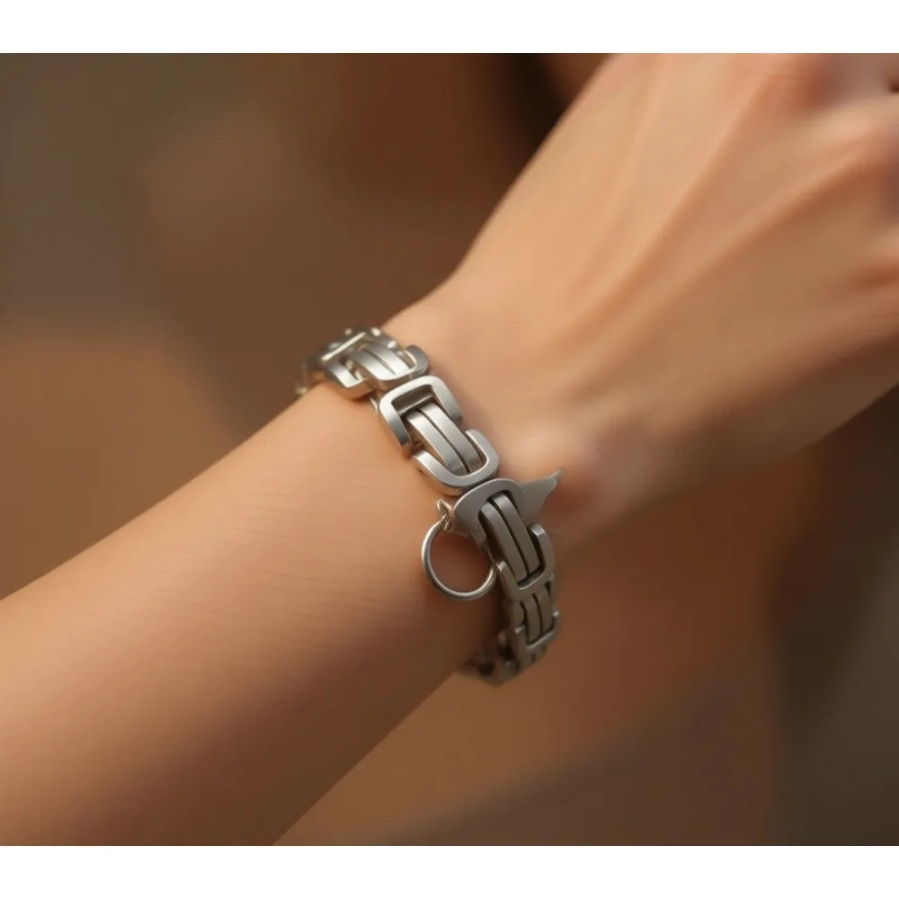 

Браслет-цепочка из нержавеющей стали 8 мм, византийская цепь, унисекс, водостойкий, 5 цветов, 4 длины