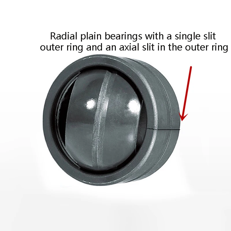 Radial Spherical Plain Bearings GE6/8/10/12/15/17/20/25/30/35/45/50/60ES Single-Open Seam Bearing Steel Lubricated