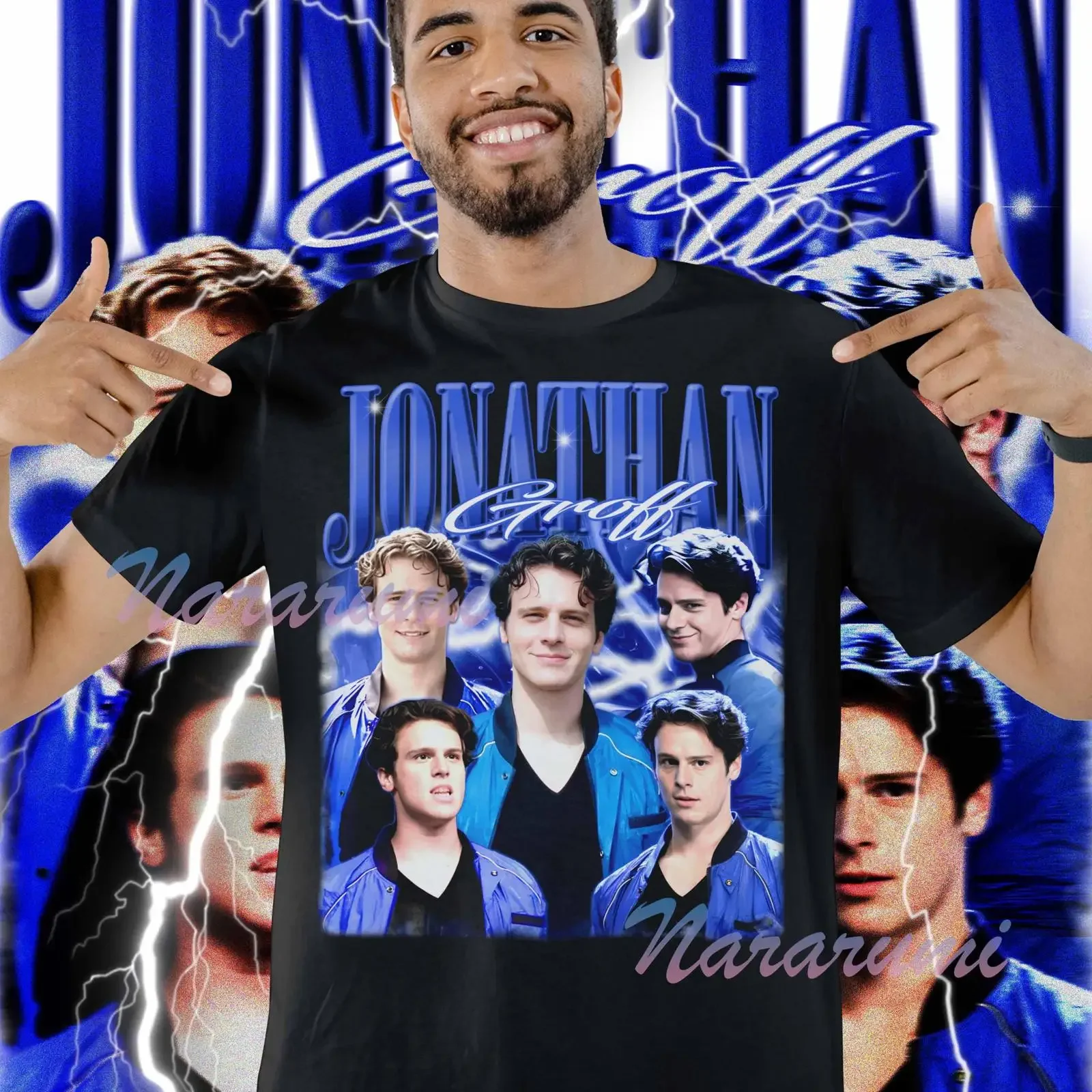 Vintage Jonathan Groff Bootleg T Shirt Casual Actor Fans SweaT Merch vintage Washed Slightly Stretched Unisex graphic fashion