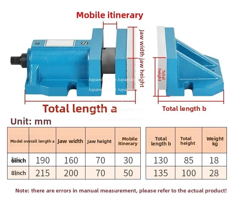 

6 Inch 8 Inch Freestyle Split Flat Pliers Milling Machine Table Vise Cnc Split Combination Precision Vice