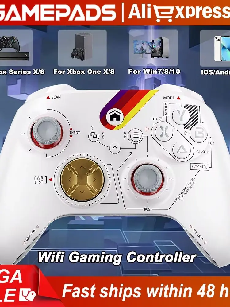 Kontroler Wi-Fi do Xbox One Series X/S, kompatybilny z komputerem, do sterowania grami, kontroler do Xbox One, czujnik żyroskopowy 6-osiowy, podwójna wibracja, czujnik Halla. — zdjęcie produktu 7