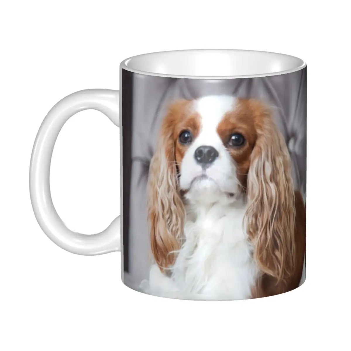 Personalized Cute Cavalier King Charles Spaniel Mug DIY Cartoon Dog Ceramic Milk Tea Coffee Cup