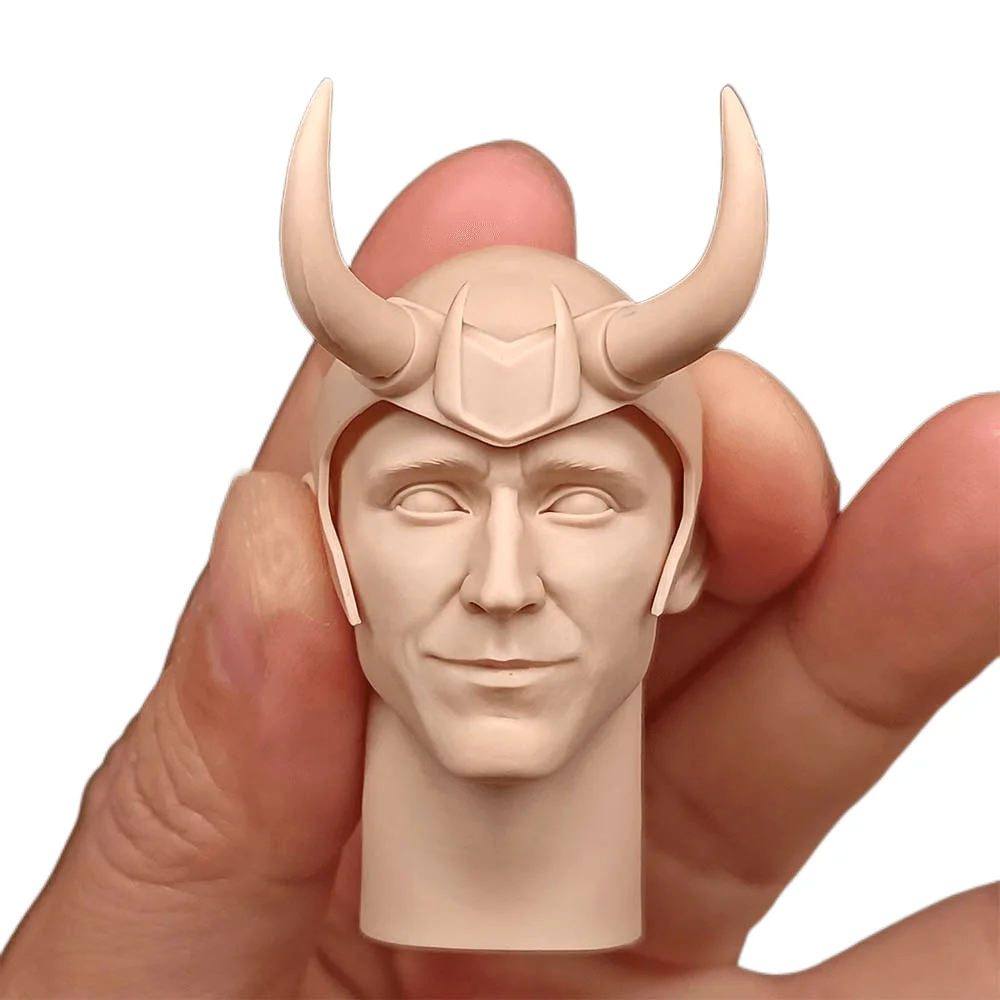 1/6 skala Tom Hiddleston męski biały model głowy filmowa pcv kask z długą szyją 12-calowa figurka akcji ciało lalki
