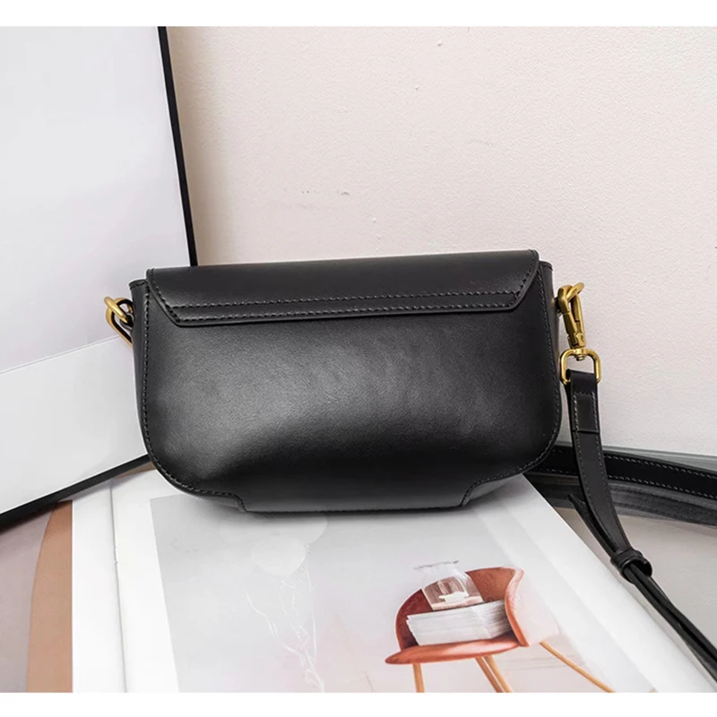 2024 new fashion all-match women's bag crossbody bag leather underarm bag senior sense large capacity cowhide shoulder bag