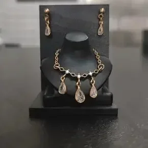 Need 15 days process time LX574 Handmade Toy earrings necklace Crystal diamond accessories for your 1/6 30cm babi fr fr2 doll