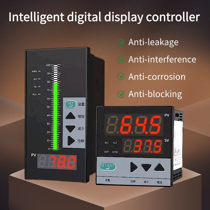 Tank Water Level Controller 4 Relays 4-20mA RS485 Output AC220V DC24V Power Automatic Digital Display Liquid Level Indicator