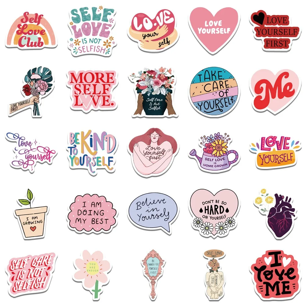 10/30/50pcs neue beliebte Cartoon Self Love Club Aufkleber Pack Skateboard Gitarre Dekoration DIY Laptop wasserdicht Graffiti Großhandel