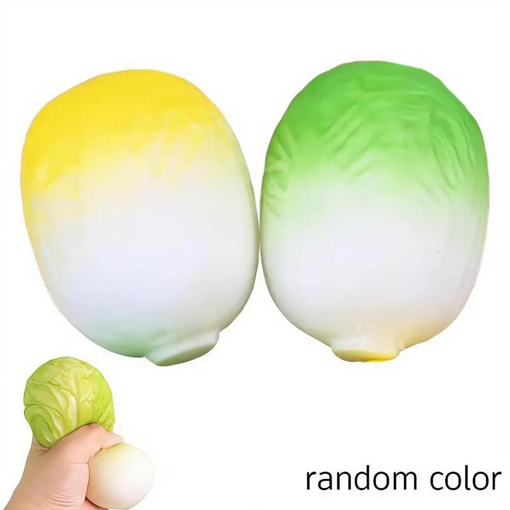 Realistic Cabbage Squeeze Fidget Toy Soft Slow Rebound Vegetable Stress Relief Decompression Toy Chinese Cabbage Squeeze Toy