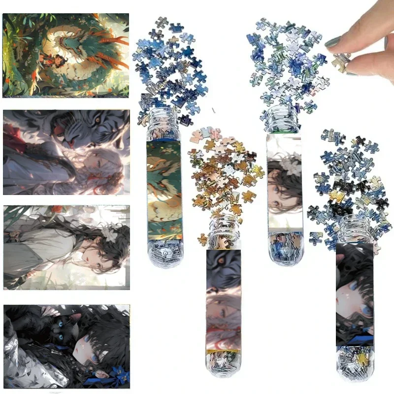 600pcs Puzzle Adult Challenge Decompression 10 X 15cm Cartoon Traditional Style High Difficulty Postcard Puzzle Envelope Pack