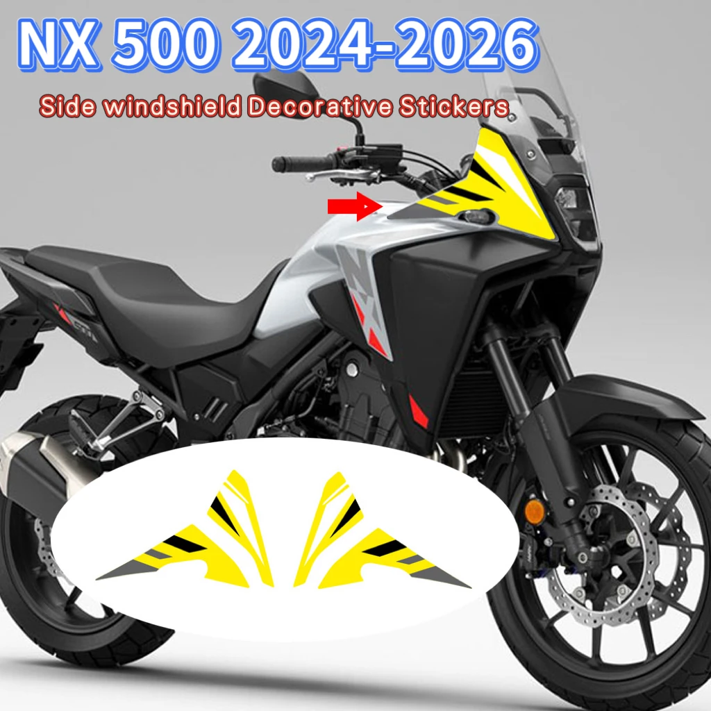For HONDA NX 500 2024-2026 Motorcycle side wind deflector decorative decals / stickers NX 500 NX 500