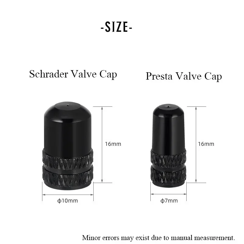 AliExpress 10pcs Aluminum Bike Tire Valve Caps Schrader/Presta Covers with Valve Stem Nuts Cycling Inner Tube Accessories for Vacuum Tires
