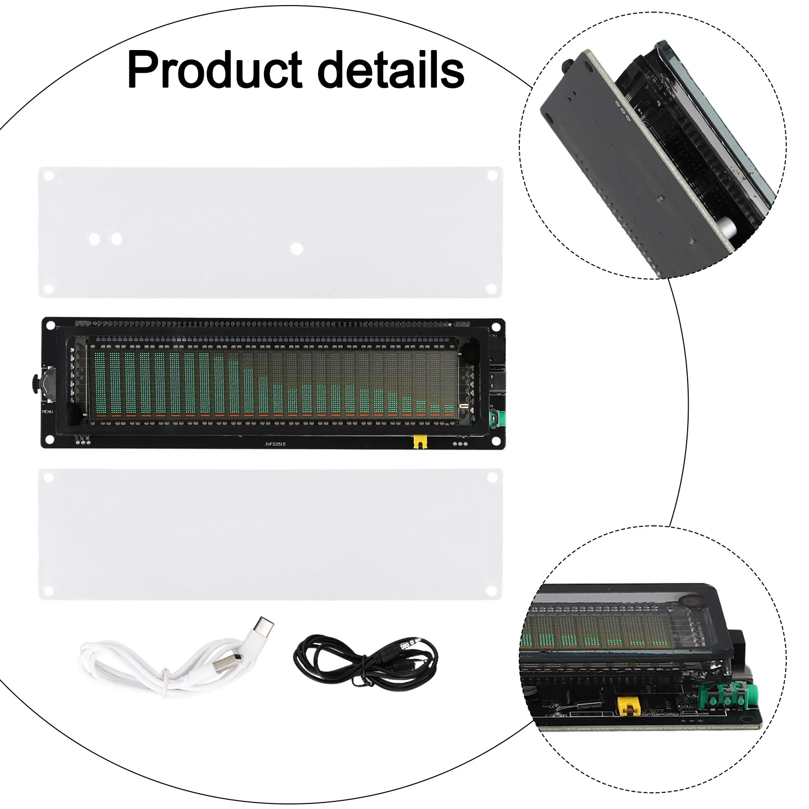 AK2515-MIC Pick Up Audio Spectrum VFD Sound Level Meter VU-Meter Screen Display Pickup Audio Spectrum Signal Spectrum-Analyzer