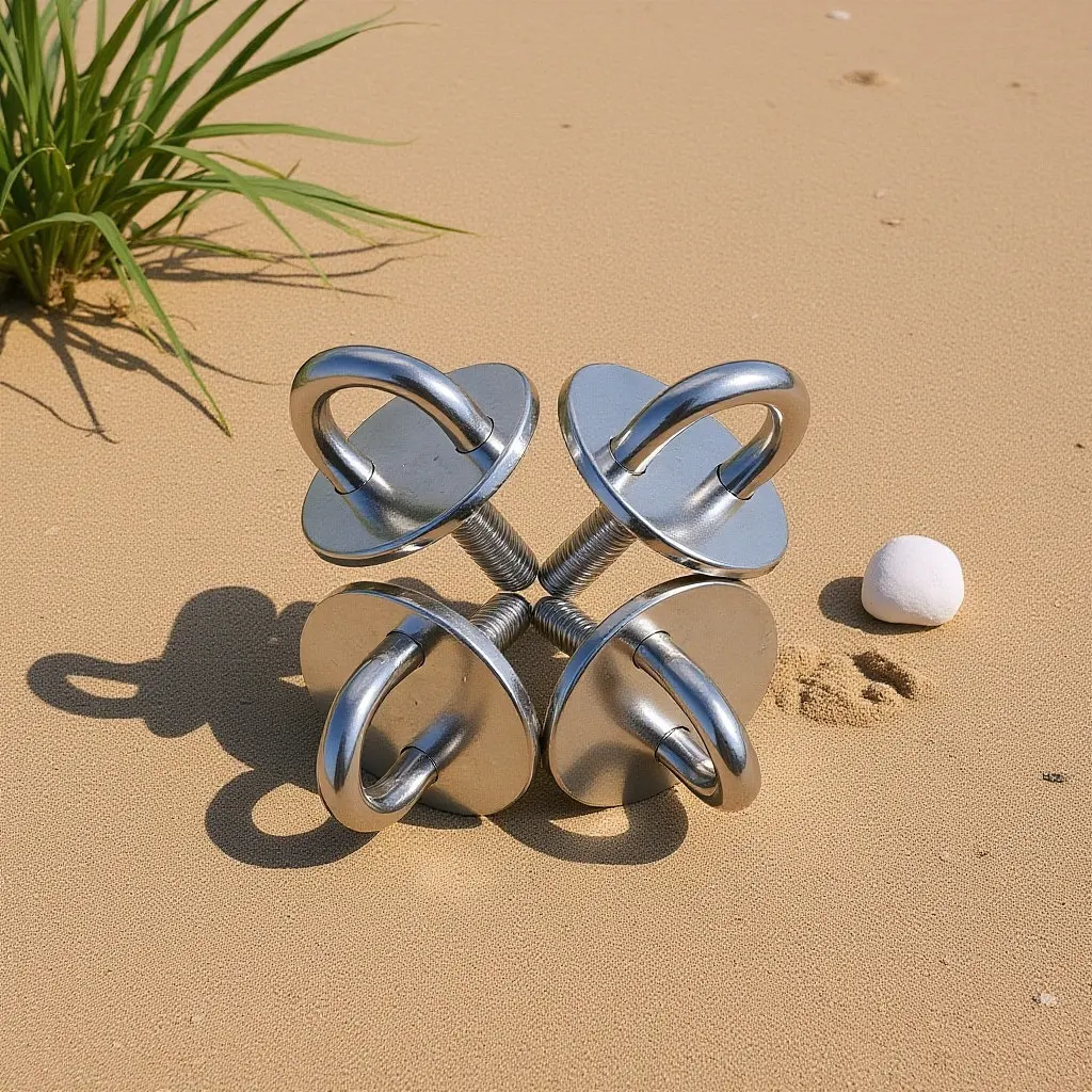4Pcs Stainless Steel M6 Thread Heavy Duty Pad Eye Plate U Hooks for Boat Hardware Ceiling Wall Mount Marine Yacht Accessories